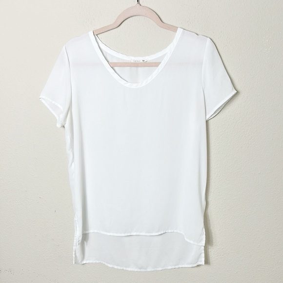 🎈4 LISTINGS FOR $20 Soprano White Sheet Short Sleeve Lightweight Top size small - Picture 1 of 8